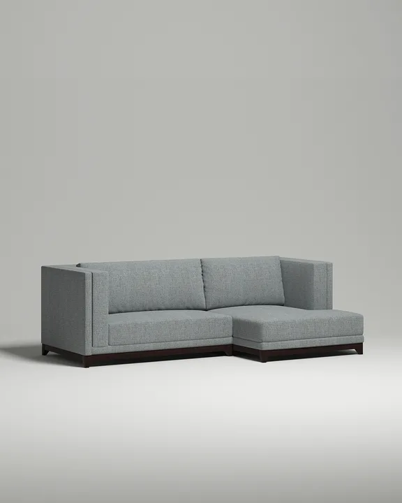 Стильный угловой диван Паллмер угловой. Материал: рогожка. Цвет: Серый