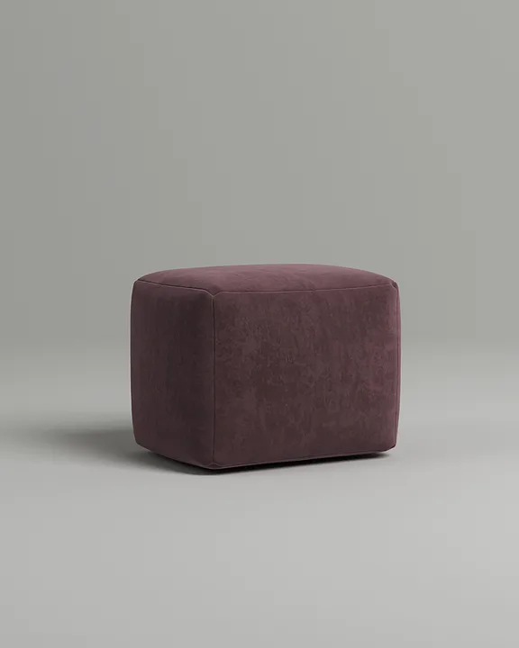 Мягкий пуф Глома. Материал: искусственная замша. Цвет: бордо