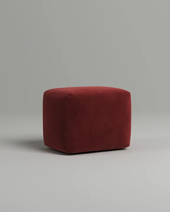 Мягкий пуф Глома. Материал: велюр. Цвет: бордо