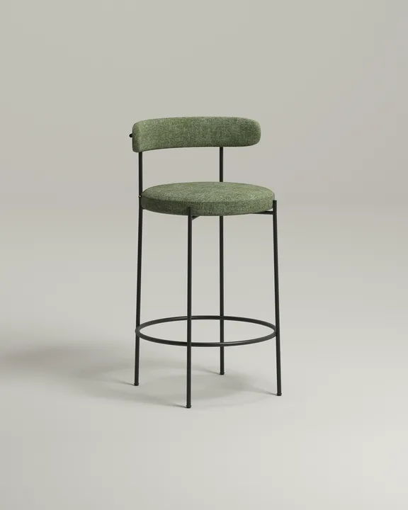 Стул Рэмоунс барный (зеленая рогожка - Play grass) Удобный стул Рэмоунс барный. Материал: рогожка. Цвет: зеленый (Play grass)
