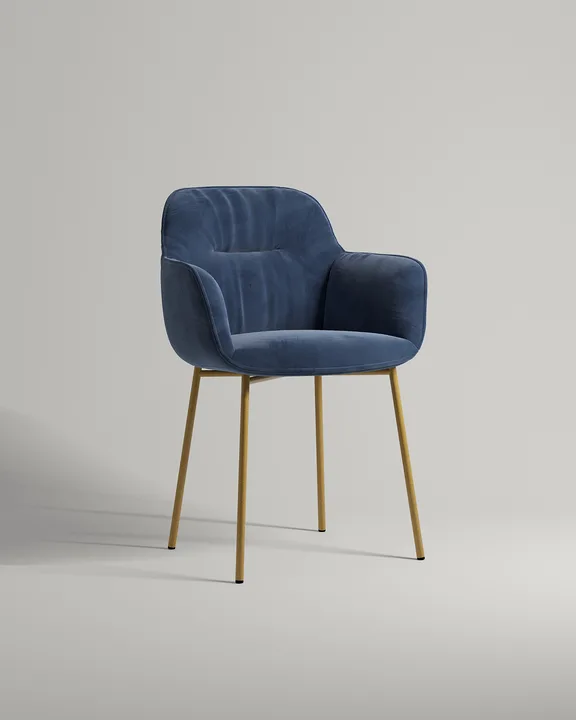 Стул Pile (синий велюр - Novus 785) Удобный стул Pile. Материал: велюр. Цвет: синий (Novus 785)