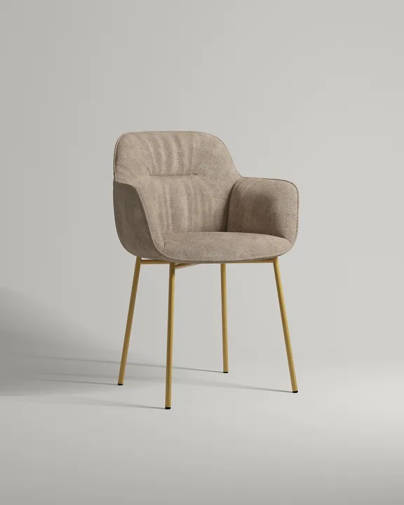 Удобный стул Pile. Материал: микровельвет. Цвет: коричневый (Velvet Lux 22)