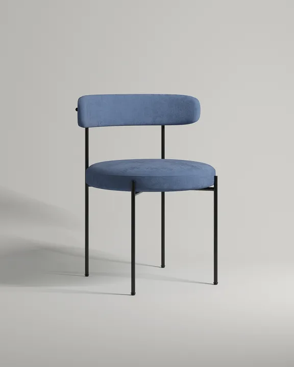 Удобный стул Рэмонс. Материал: искусственная замша. Цвет: синий (Elixir 780)