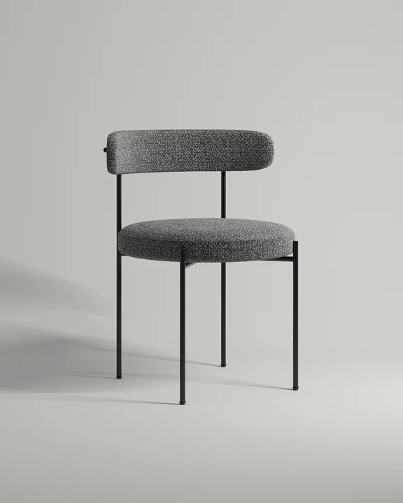 Стул Рэмонс (серое букле - Buckle dark grey A) Удобный стул Рэмонс. Материал: букле. Цвет: серый (Buckle dark grey A)