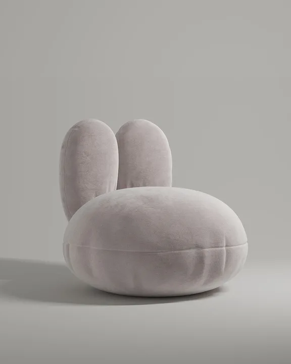 Кресло Арэд без ножек и подлокотников (бежевый велюр - Velutto 04) от Kalibroom