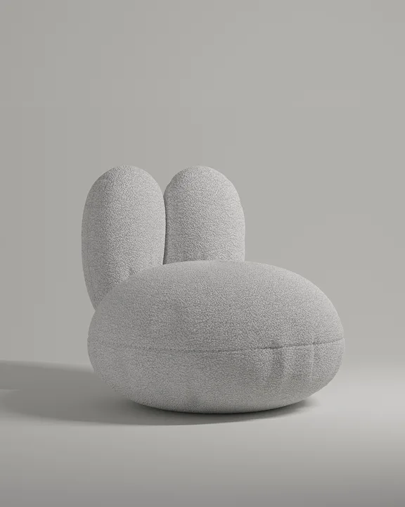 Кресло Арэд без ножек и подлокотников (серый искусственный мех) Кресло Арэд без ножек и подлокотников (серый искусственный мех - Hush 960) от Kalibroom