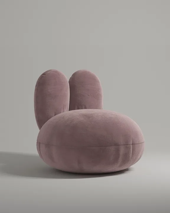 Кресло Арэд без ножек и подлокотников (розовый велюр) Кресло Арэд без ножек и подлокотников (розовый велюр - Novus 810) от Kalibroom