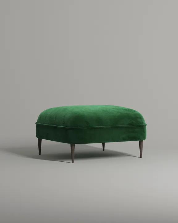Мягкий пуф Нико. Материал: велюр. Цвет: зеленый