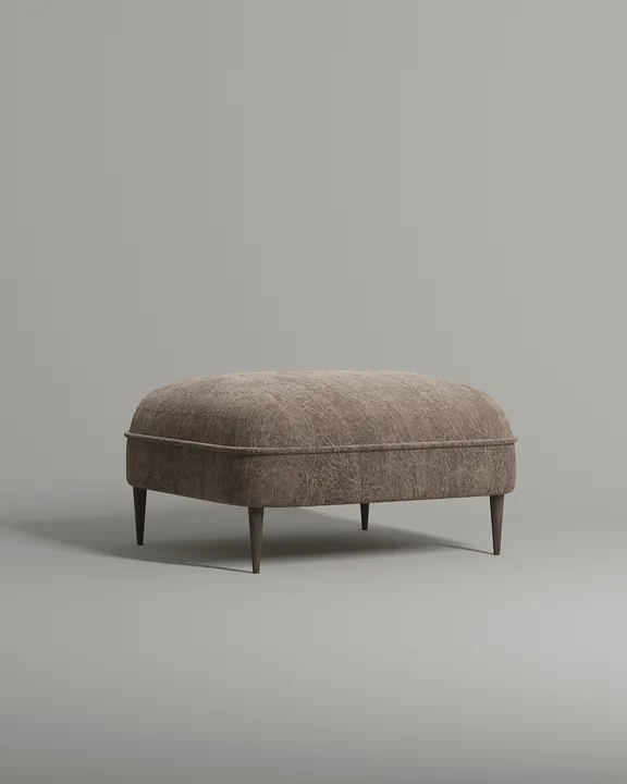 Мягкий пуф Нико. Материал: флок. Цвет: коричневый