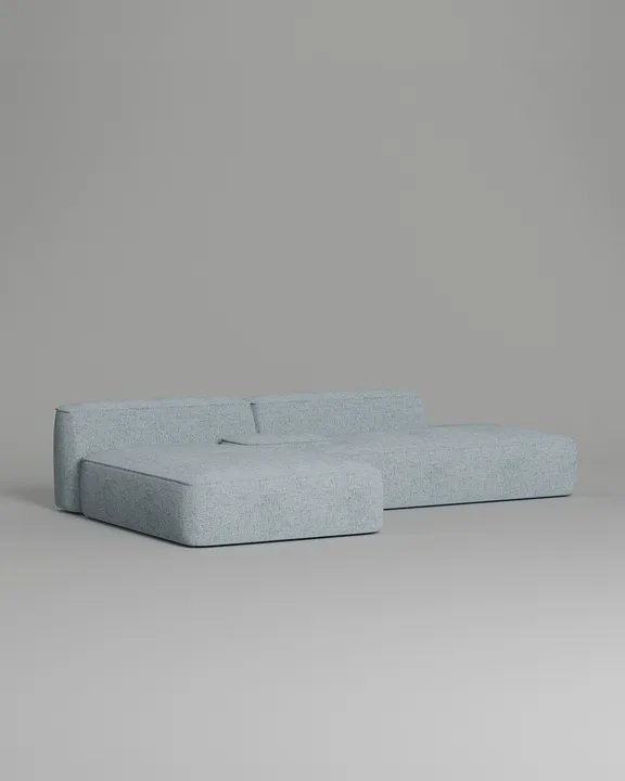 Стильный модульный диван Капри модульный. Материал: рогожка. Цвет: Голубой