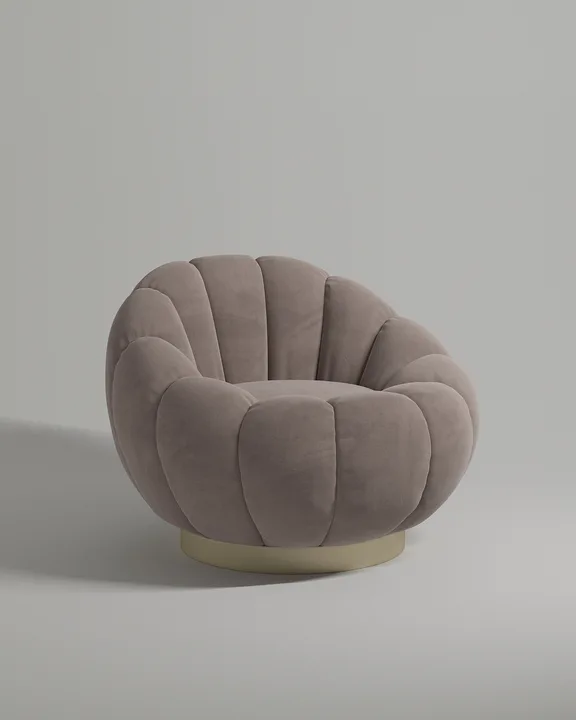 Кресло Гранд без ножек и подлокотников (коричневый велюр) Кресло Гранд без ножек и подлокотников (коричневый велюр - Velutto 06) от Kalibroom