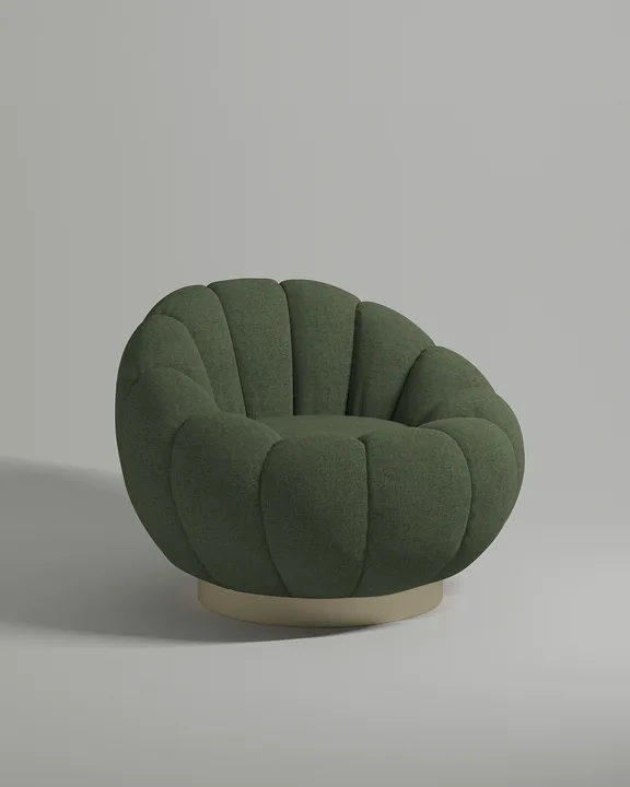 Кресло Гранд без ножек и подлокотников (зеленая рогожка) Кресло Гранд без ножек и подлокотников (зеленая рогожка - Mys 695) от Kalibroom