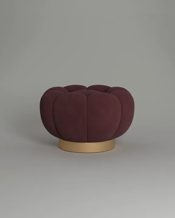 Мягкий пуф Гранд. Материал: велюр. Цвет: бордо