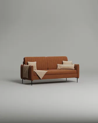 Прямой диван Хэнди (желтый велюр)