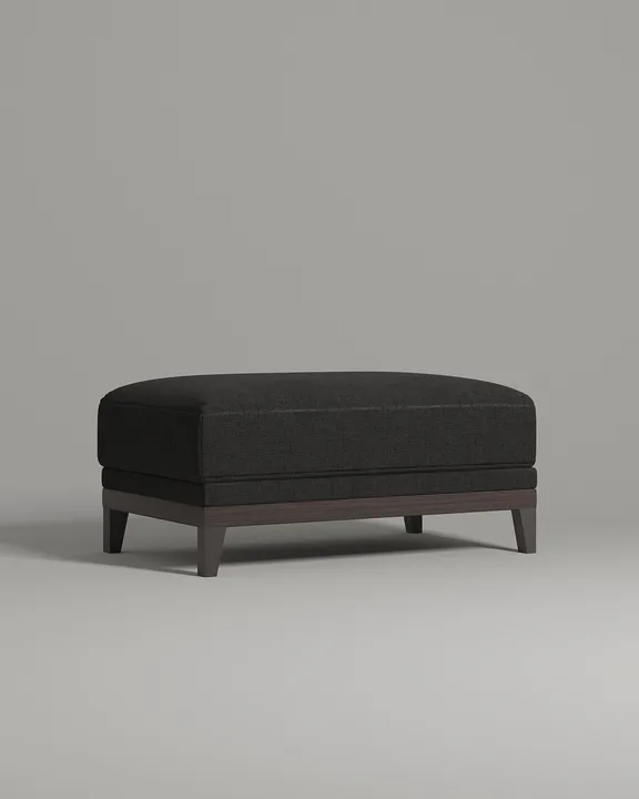 Мягкая банкетка Паллмер. Материал: рогожка. Цвет: черный