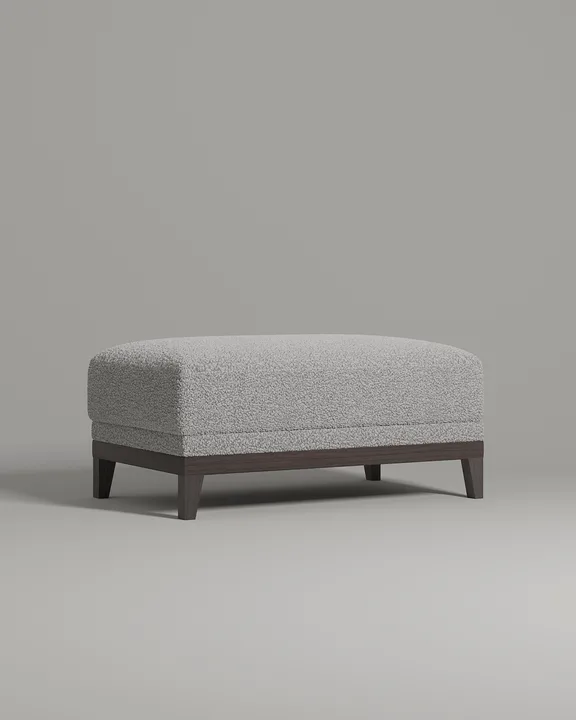 Мягкая банкетка Паллмер. Материал: искусственный мех. Цвет: серый