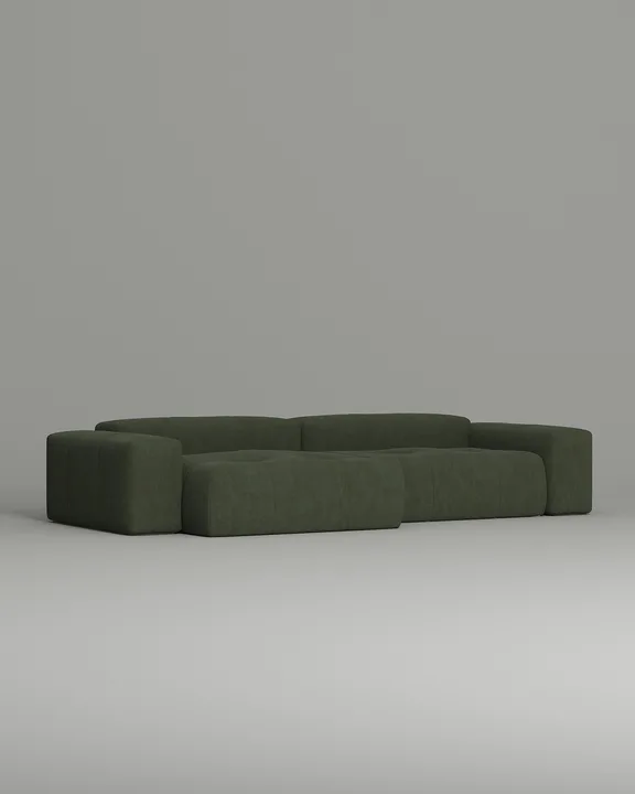 Стильный угловой диван Ковентри угловой. Материал: Искусственная замша. Цвет: Зеленый