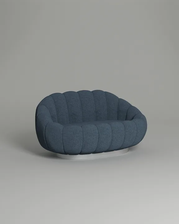 Стильный прямой диван Гранд. Материал: рогожка. Цвет: Серый