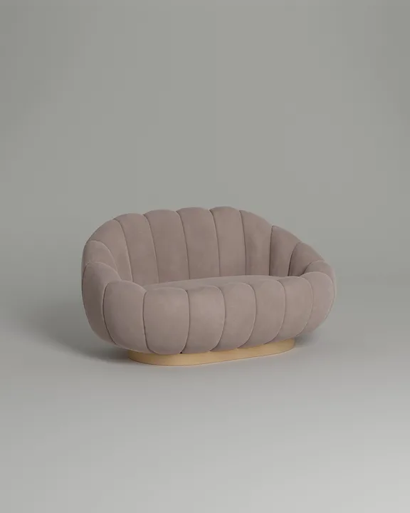 Стильный прямой диван Гранд. Материал: Велюр. Цвет: Коричневый