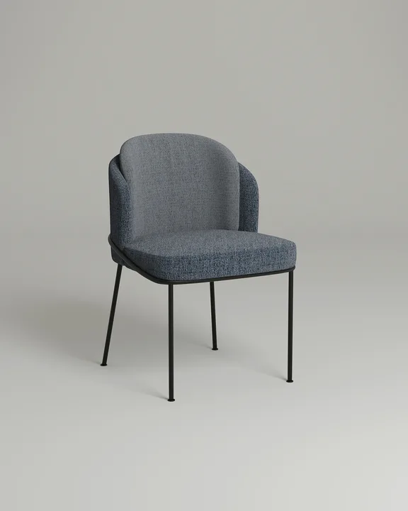 Удобный стул Ашфорд. Материал: рогожка. Цвет: синий (Mys 998)