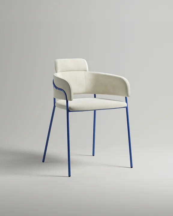 Удобный стул Хэдеби. Материал: металл. Цвет: синий (RAL 5017)