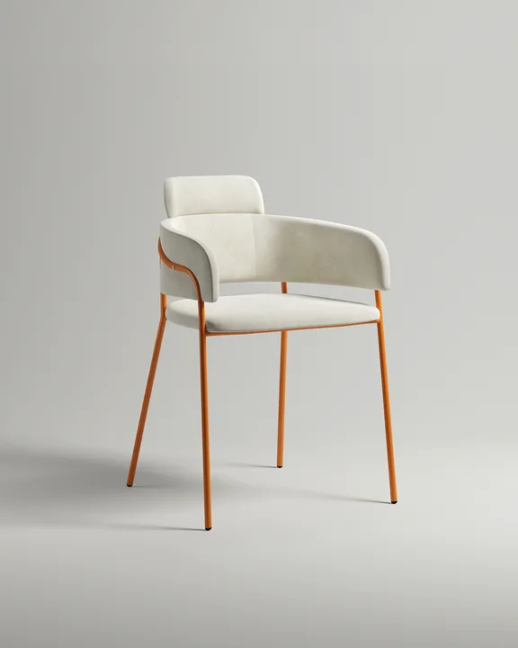 Удобный стул Хэдеби. Материал: металл. Цвет: оранжевый (RAL 2007)