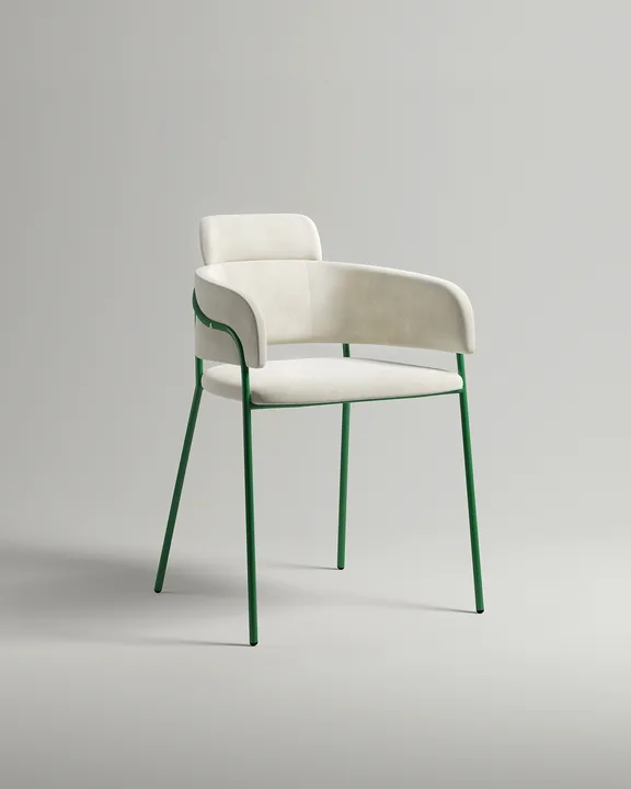 Удобный стул Хэдеби. Материал: металл. Цвет: зеленый (RAL 6029)