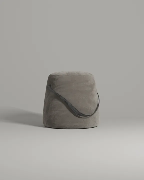 Мягкий пуф Отра. Материал: велюр. Цвет: серый