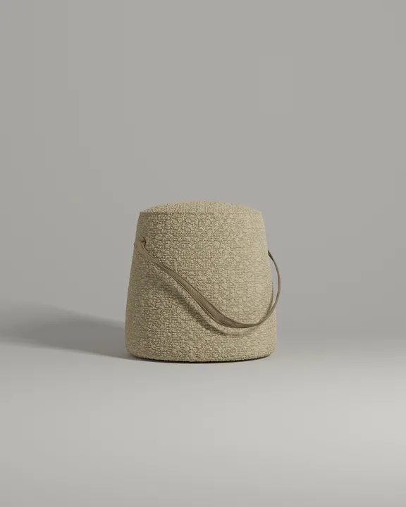 Пуф Отра без ножек (бежевое букле - Buckle beige (A)) Мягкий пуф Отра. Материал: букле. Цвет: бежевый