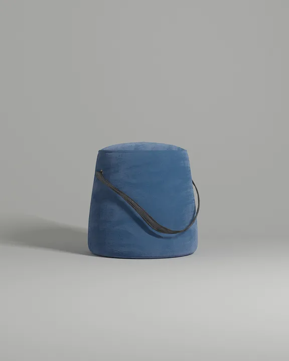 Мягкий пуф Отра. Материал: велюр. Цвет: голубой