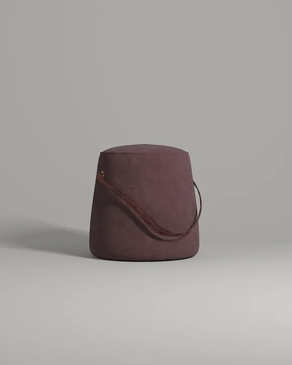 Мягкий пуф Отра. Материал: искусственная замша. Цвет: бордо