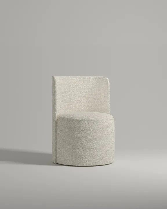 Кресло Сван без ножек и подлокотников (белое букле) Кресло Сван без ножек и подлокотников (белое букле - Buckle white A) от Kalibroom