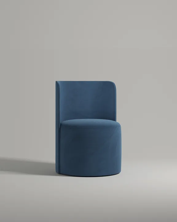 Кресло Сван без ножек и подлокотников (синий велюр) Кресло Сван без ножек и подлокотников (синий велюр - Novus 785) от Kalibroom