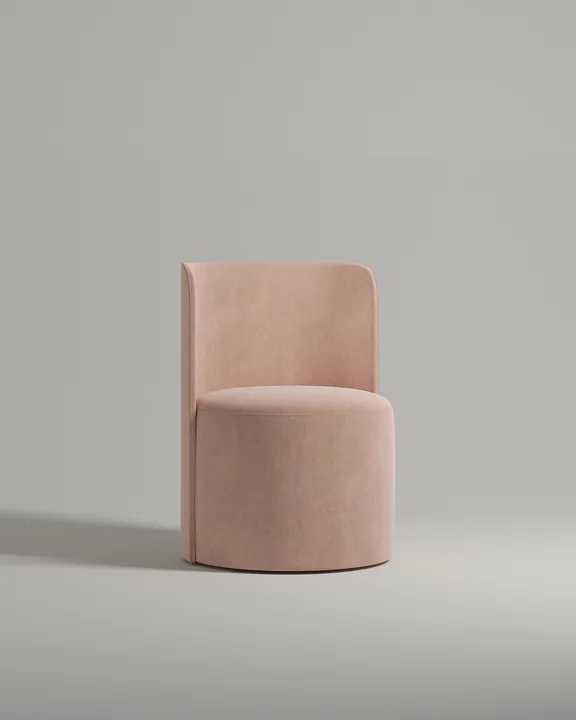 Кресло Сван без ножек и подлокотников (оранжевый велюр - Velutto 65) от Kalibroom