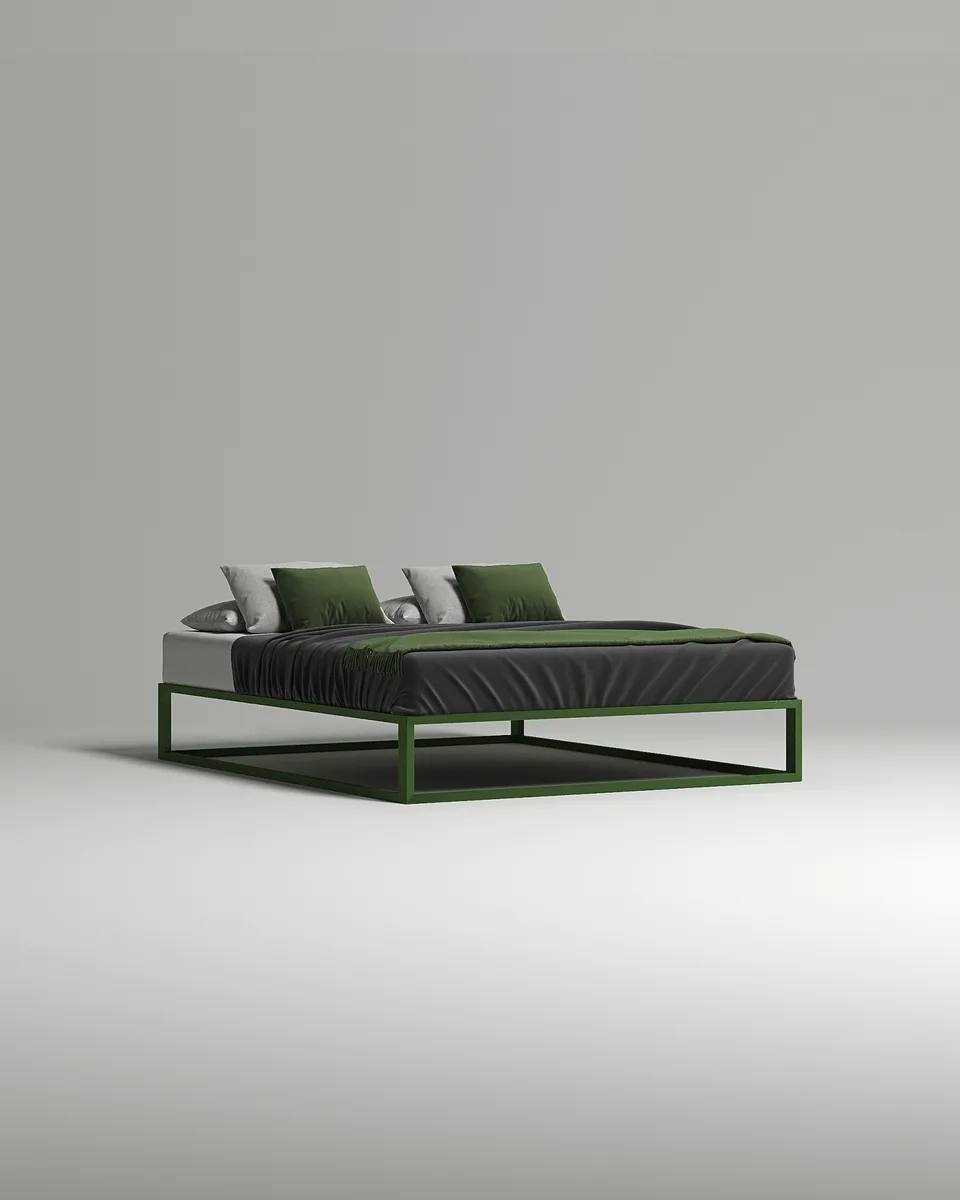 Кровать Дален под матрас 200x200x40 без изголовья и ящика для белья. Материал: RAL 6029 (металл) Кровать Дален под матрас 200x200x40 без изголовья и ящика для белья. Материал: металл - RAL 6029