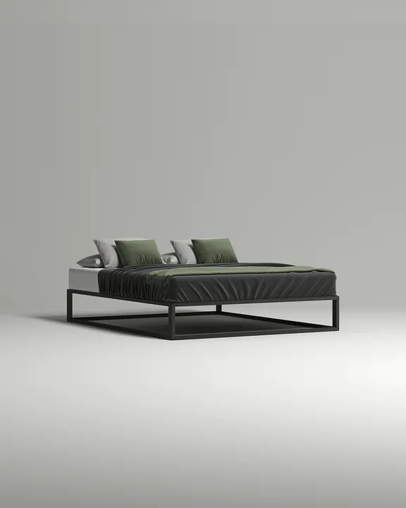 Кровать Дален под матрас 160x200 без изголовья и ящика для белья. Материал: металл - RAL 9005