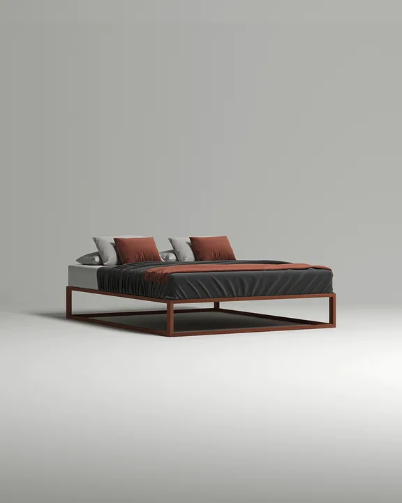 Кровать Дален под матрас 160x200 без изголовья и ящика для белья. Материал: RAL 8024 (металл) Кровать Дален под матрас 160x200 без изголовья и ящика для белья. Материал: металл - RAL 8024