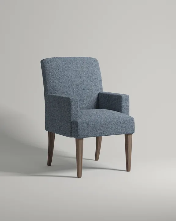 Удобный стул Борген с подлокотниками. Материал: рогожка. Цвет: синий (Mys 788)