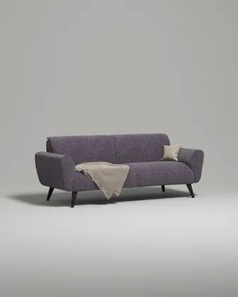 Прямой диван Нильсен (бежевый велюр)