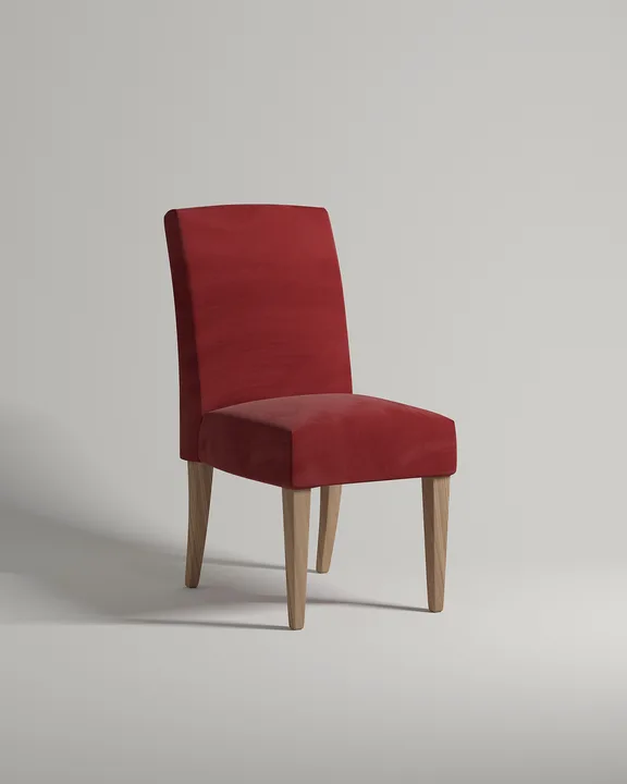Удобный стул Борген. Материал: велюр. Цвет: красный (Premier 14)
