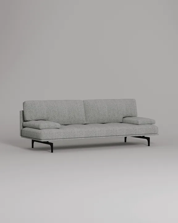 Стильный прямой диван Висби. Материал: рогожка. Цвет: Серый Стильный прямой диван Висби. Материал: рогожка. Цвет: Серый