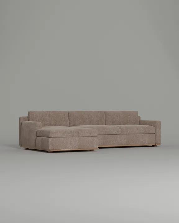 Стильный угловой диван Фьюжен. Материал: Флок. Цвет: Розовый