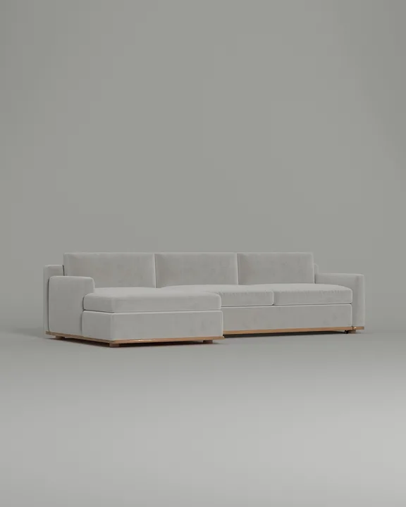 Стильный угловой диван Фьюжен. Материал: Велюр. Цвет: Белый Стильный угловой диван Фьюжен. Материал: Велюр. Цвет: Белый