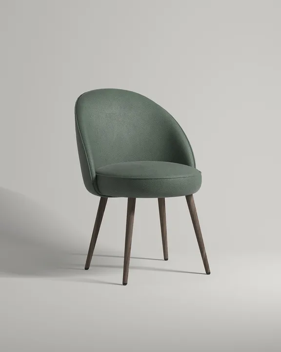 Удобный стул Архус. Материал: искусственная замша. Цвет: зеленый (Oxford 697)