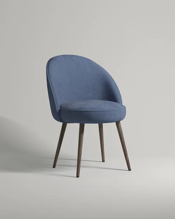 Стул Архус (синяя искусственная замша - Elixir 780) Удобный стул Архус. Материал: искусственная замша. Цвет: синий (Elixir 780)