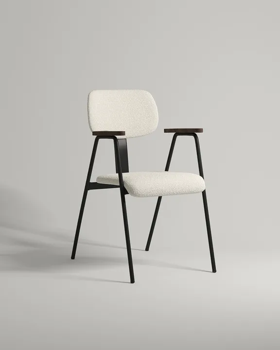 Стул Arctic (белое букле - Buckle white A) Удобный стул Arctic. Материал: букле. Цвет: белый (Buckle white A)