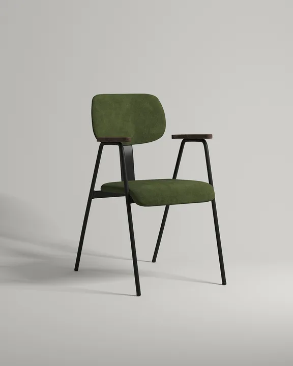 Удобный стул Arctic. Материал: микровельвет. Цвет: зеленый (Velvet Lux 10)