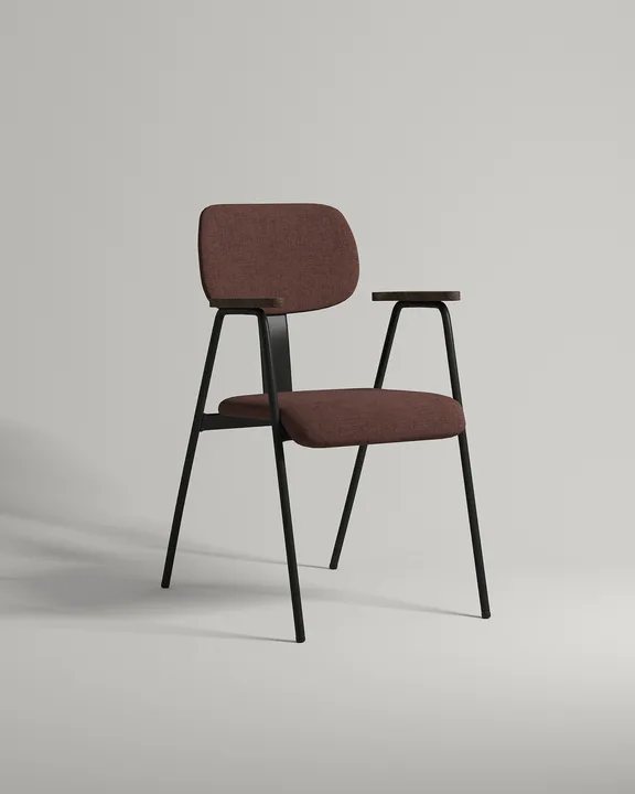 Стул Arctic (коричневая рогожка - Romeo 04) Удобный стул Arctic. Материал: рогожка. Цвет: коричневый (Romeo 04)