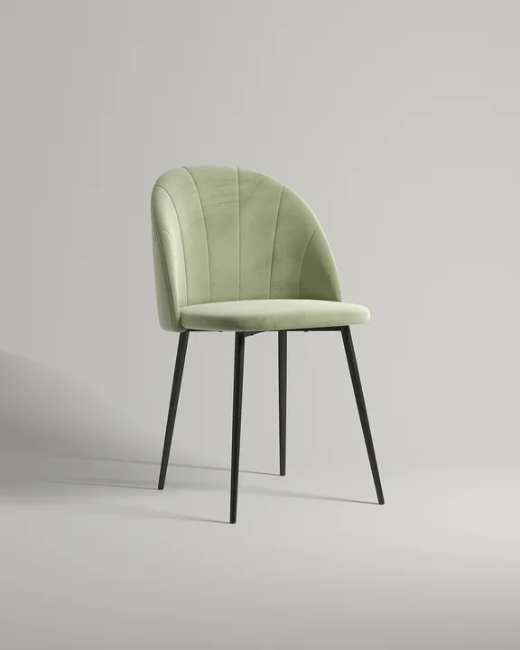 Стул Okvil (зеленый велюр - Velutto 30) Удобный стул Okvil. Материал: велюр. Цвет: зеленый (Velutto 30)