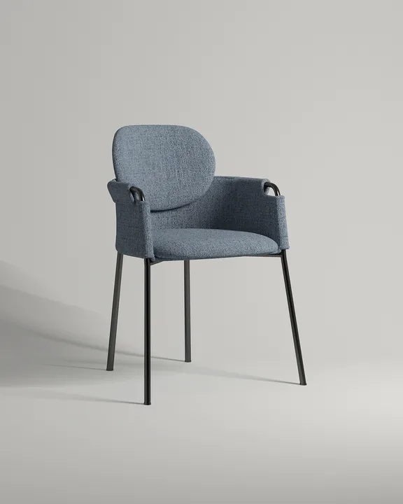 Удобный стул Алаборг. Материал: рогожка. Цвет: синий (Mys 788)